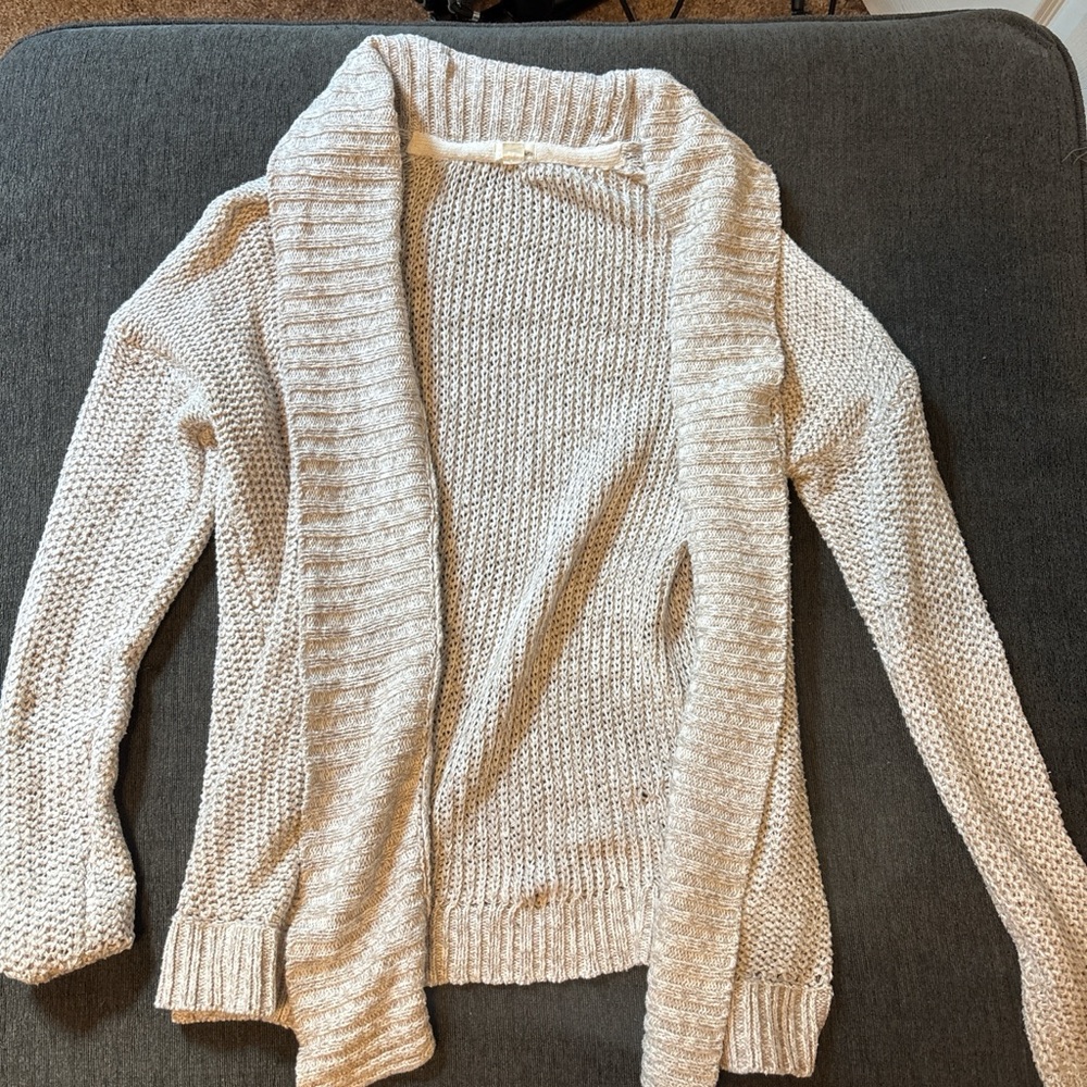Garage Cream Knit Cardigan Sweater